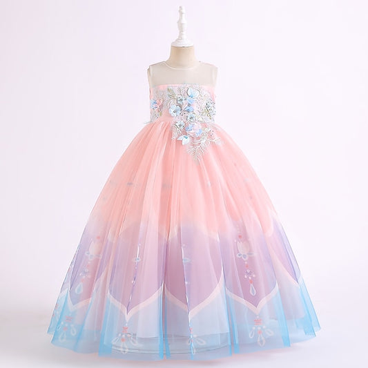 Girls' Party Kids Flower Dress Girl