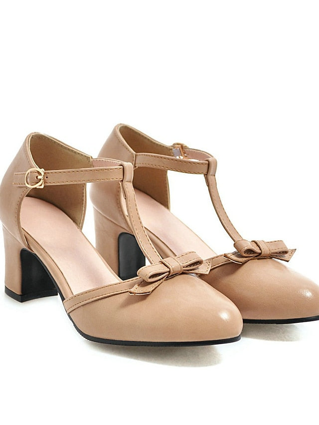 heels 20s T-strap Heels Roaring Shoes Vintage Retro 1950s Chunky