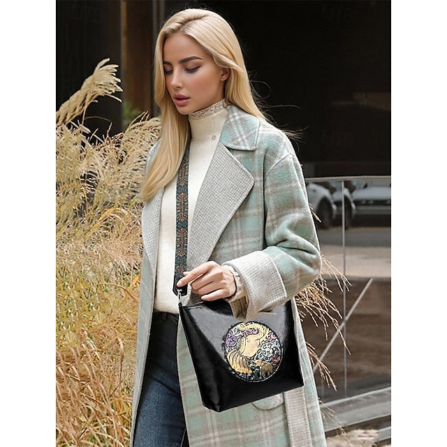 Sac bandoulière femme éléphant bohème – vintage gaufré