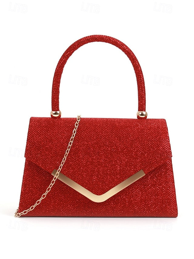 Chain Glitter – Bag with Women's Evening Clutch Strap