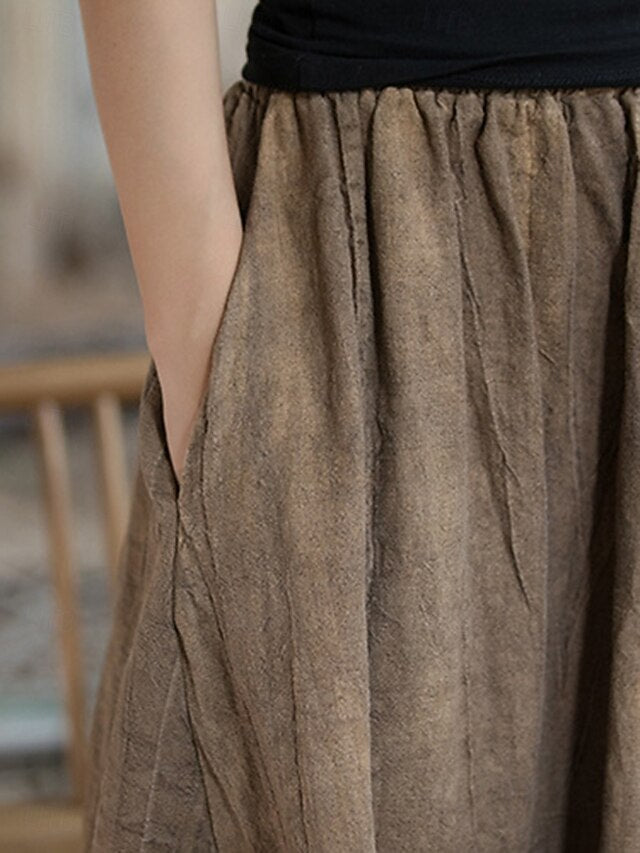 70% Linen Women's Linen Skirts Cotton Linen Skirts Casual