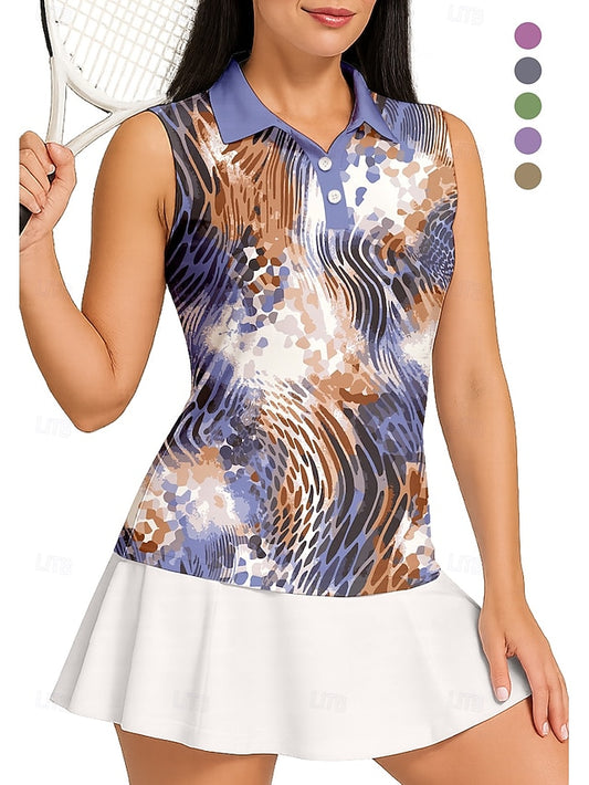 Women's Unisex Zebra Sport Shirt Golf Polo Shirt Tank Top