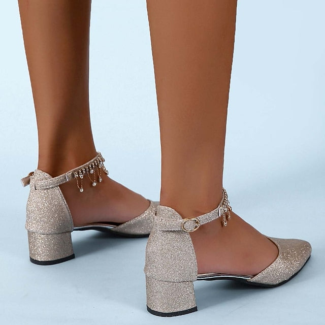 Elegant Women's Wedding Shoes Bridesmaid Pumps Bridal