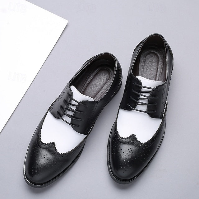 Shoes Brogue White with Men's Oxford and Black