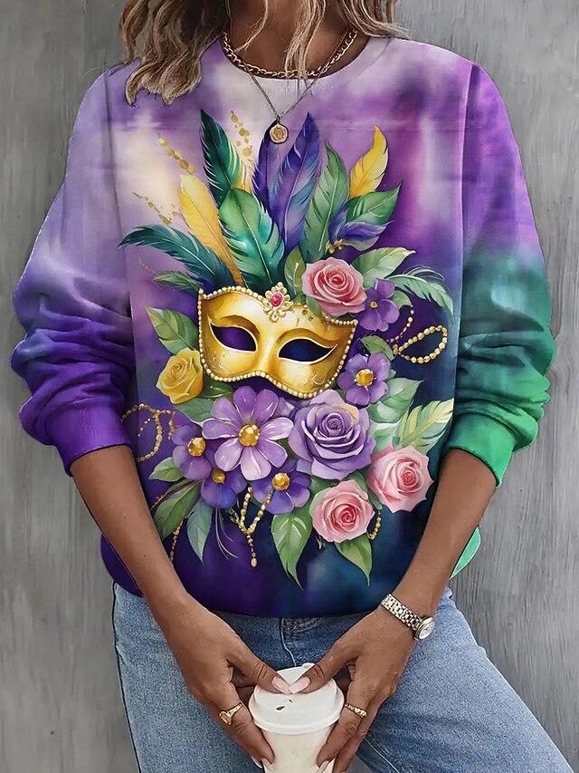 Women's Pullover Sweatshirt Hoodies Graphic Abstract