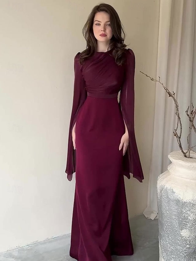 Mermaid Trumpet Floor Length Prom Dresses Evening Gown