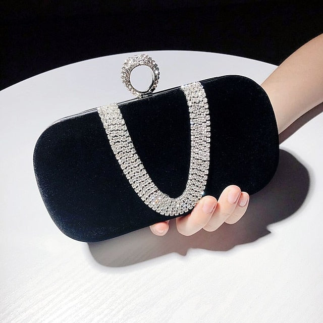 Women's Evening Velvet Bag Bags Clutch Wristlet