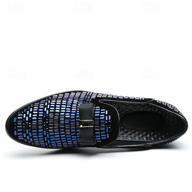 – Prom Monk Silver Elegant Strap Men's and Woven Loafers