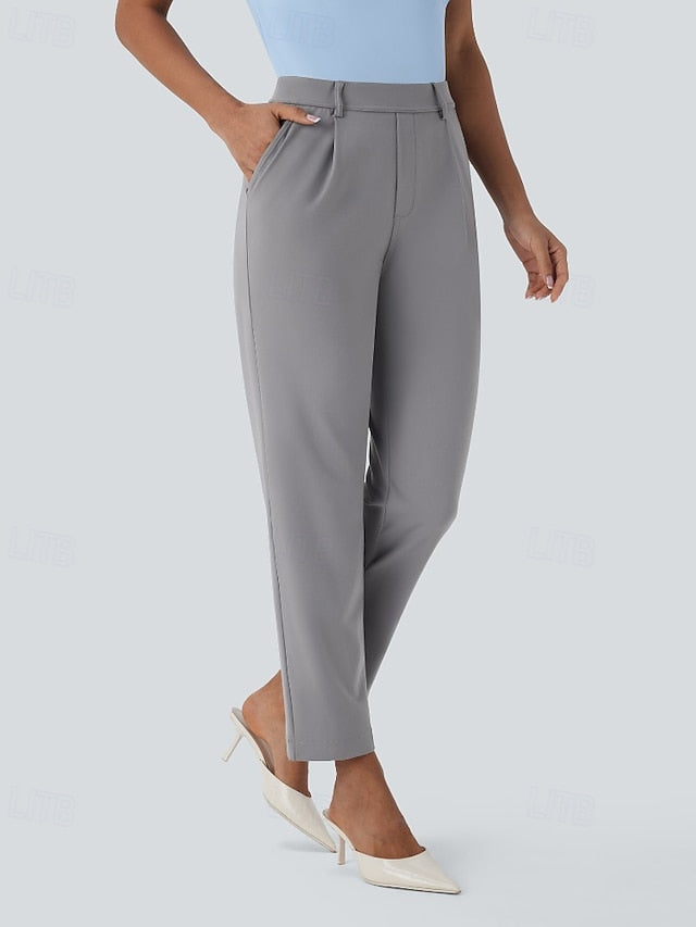 Women's Dress Pants Streetwear Casual Full Length Natural