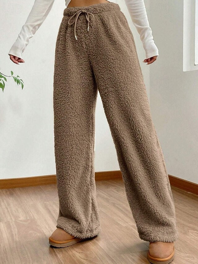 Women's Culottes Wide Leg Chinos Casual Full Length Mid