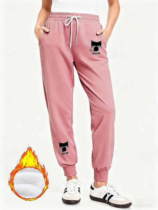 Women's Sweatpants Fleece Pants Joggers Down Pants Vintage