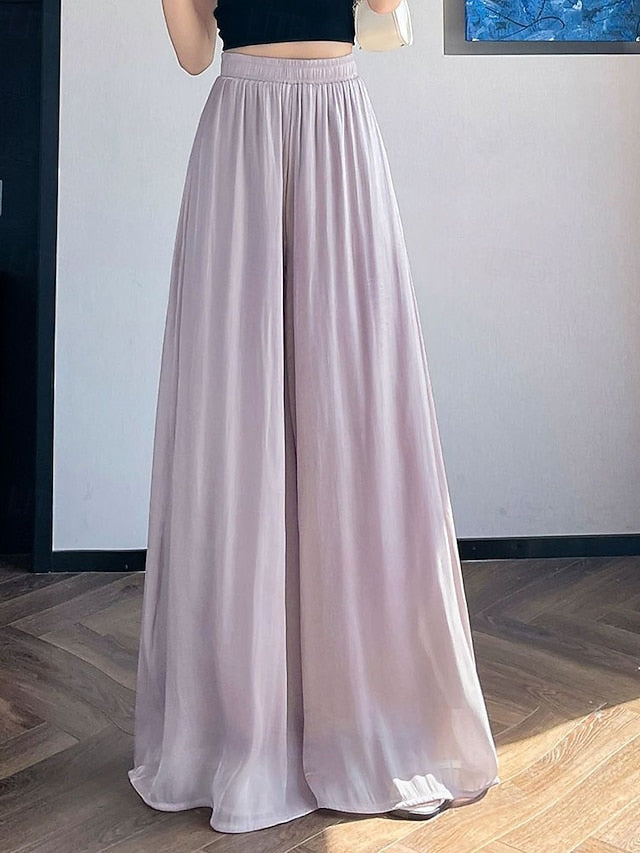 Women's Wide Leg Chinos Vacation Streetwear Casual Full