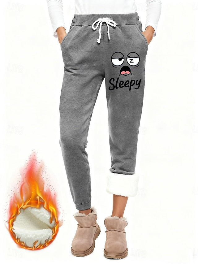 Women's Sweatpants Fleece Pants Slacks Vacation Fashion
