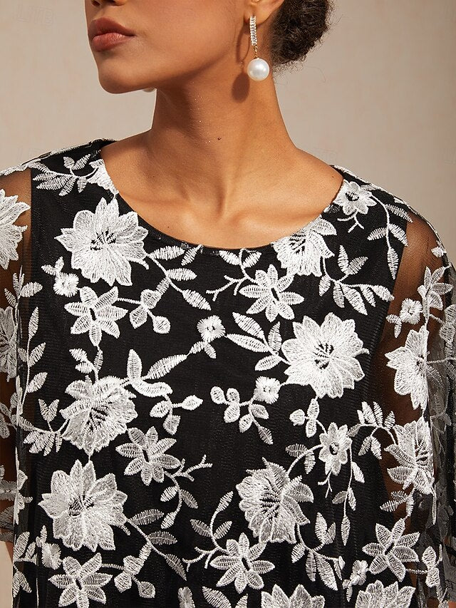 Women's Blouse Lace Tops Lace Embroidered Floral Elegant