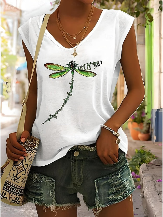 Women's T Shirt Print Graphic Animal Stylish Casual