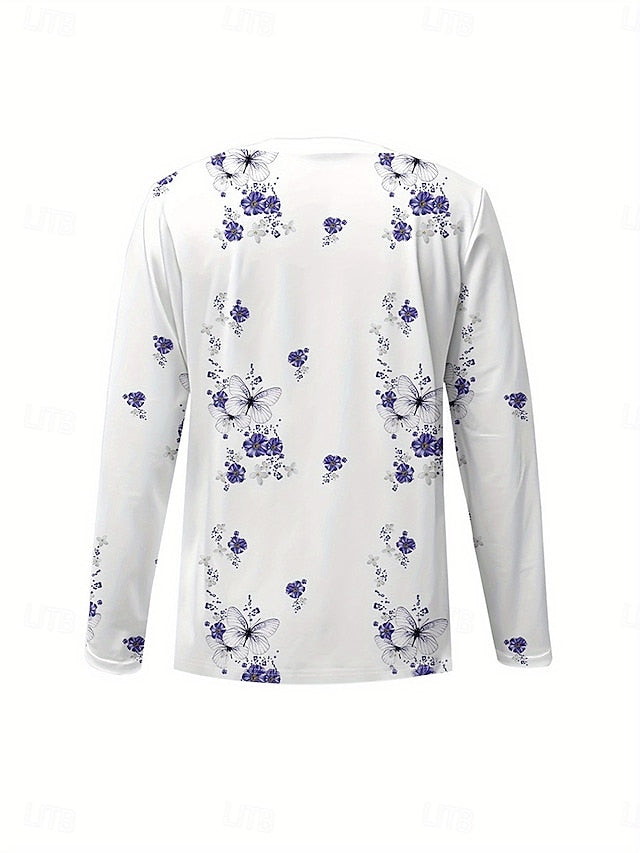 Easter Women's T Shirt Print Floral Graphic Plants Vintage