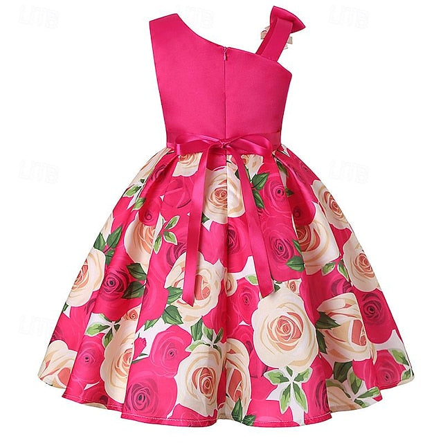 Flower Girls' Dress Party Easter Summer Sleeveless 3D
