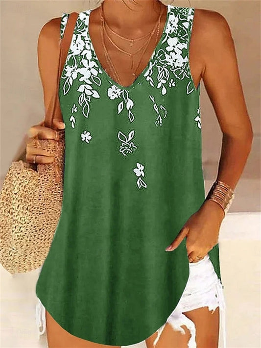 Women's Camisole Tank Top Floral Stylish Casual Sleeveless