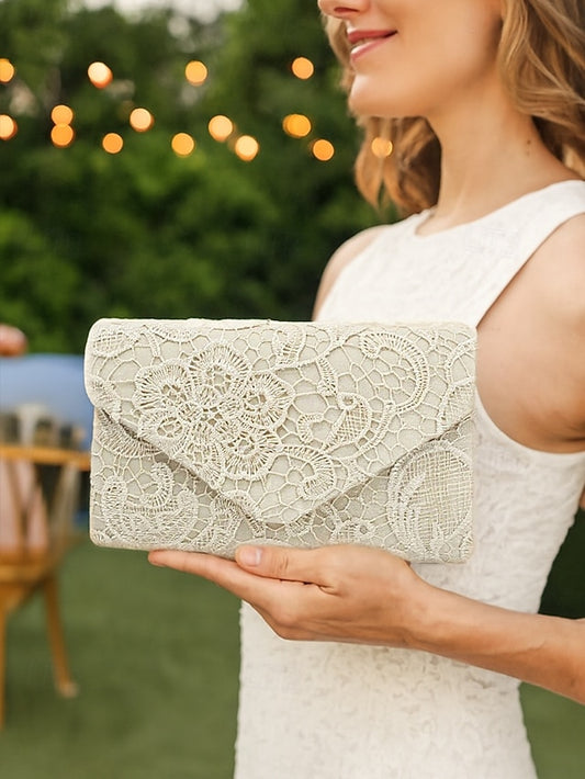 Clutch Bag with Lace Women's Evening Chain Strap