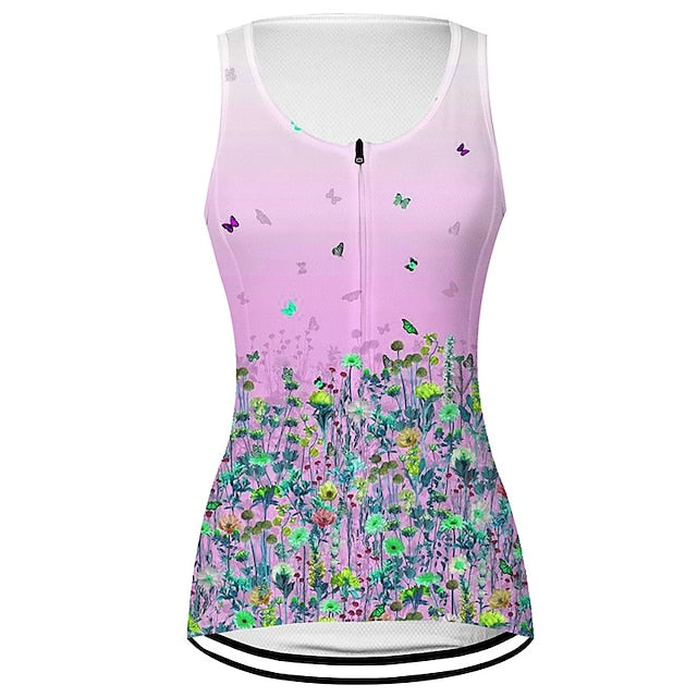 Women's Cycling Vest Cycling Jersey Graphic Floral