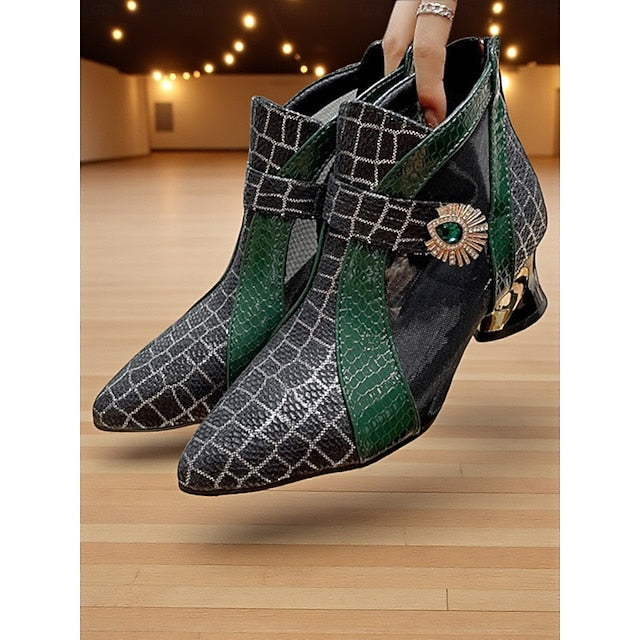 Gold Mesh Emerald Silver Boots Ankle with Women's and