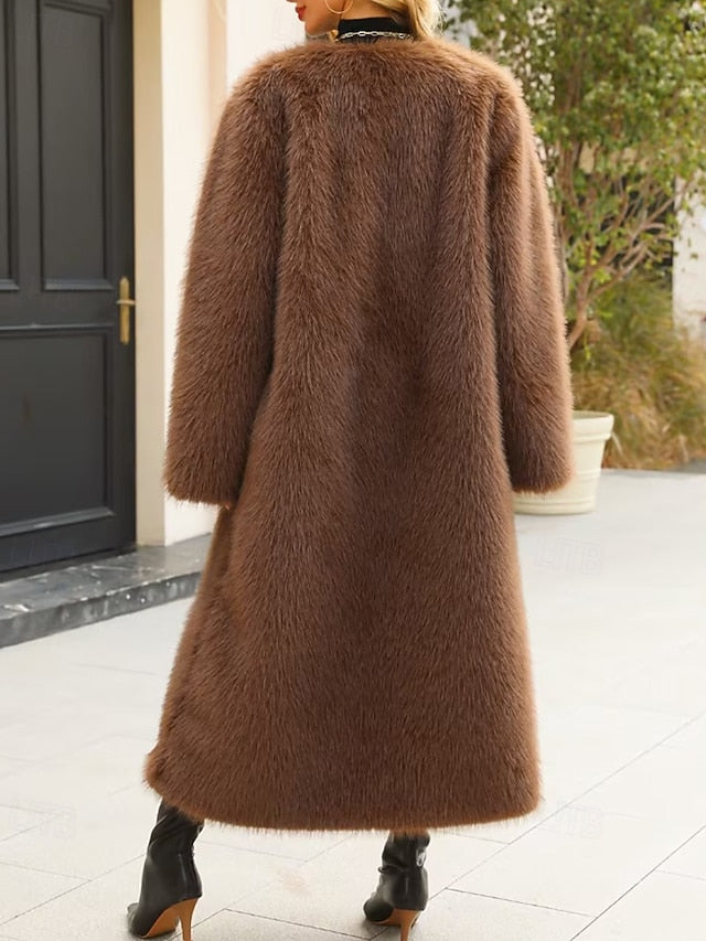 Warm Furs Fur Faux Women's Coat Comfortable