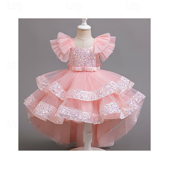 Party Dress Sleeveless Wedding Kids Sequin Girls' Special