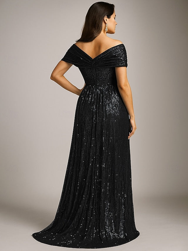 A-Line Floor Length Wedding Guest Dress Formal Dresses Evening