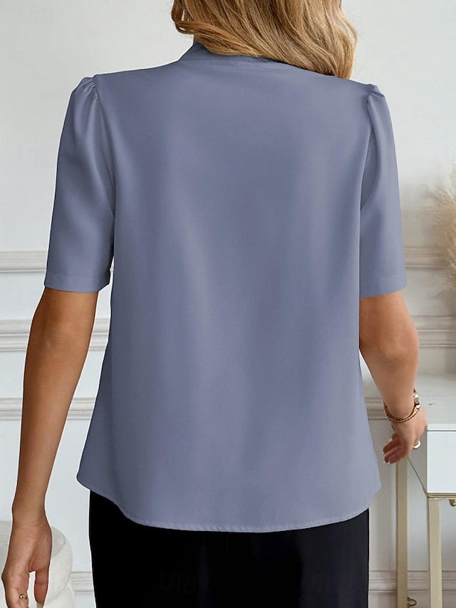 Women's Shirt Button Down Shirt Casual Shirt Buttons Plain