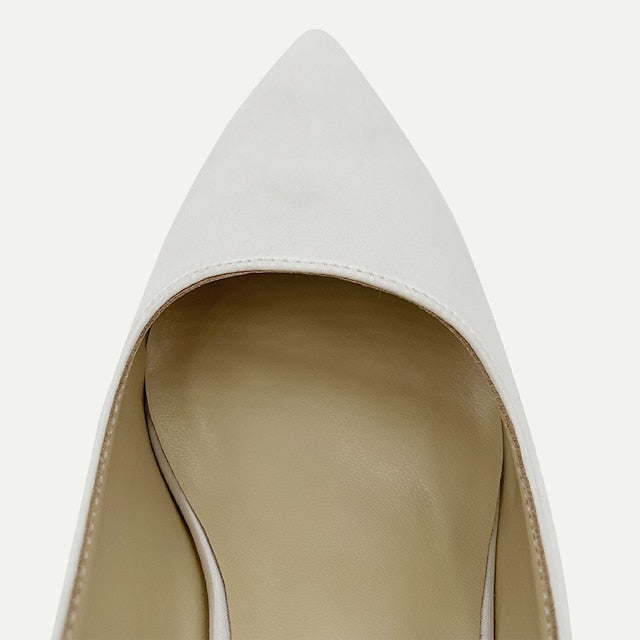 - with Toe for Women Tie White Bow Slingback Pointed Heels