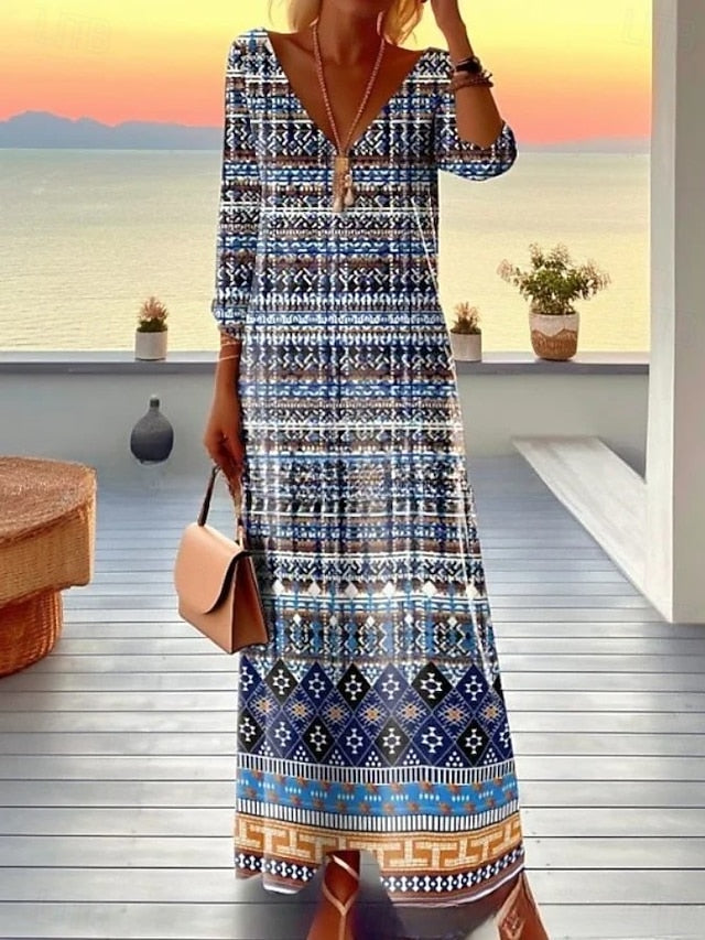 Women's Maxi Dress T Shirt Dress Tee Dress A Line Dress