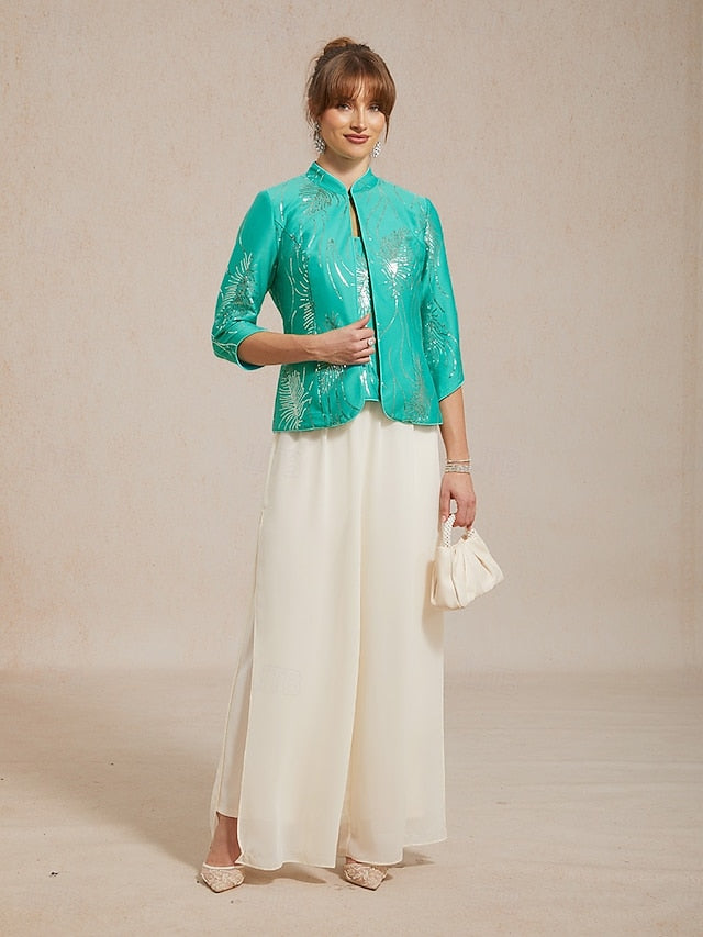 Women's Twinset Blouse Dressy Tops Evening Tops Feather