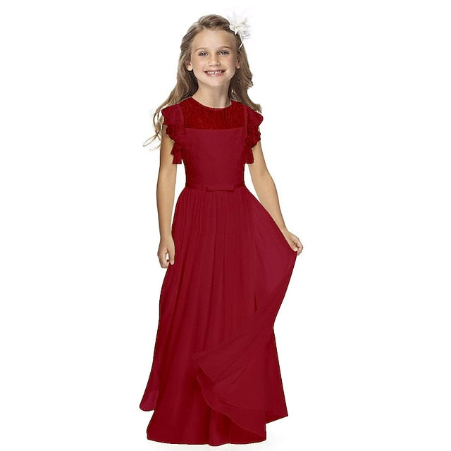 Girls' Flower Dress Wedding Party Performance Girl