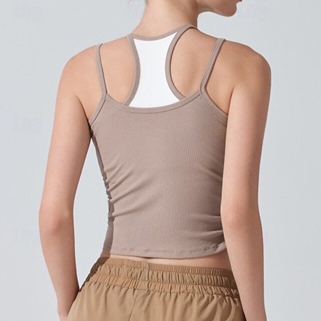 Women's Solid Colored Tank Top Sport Top UV Protection