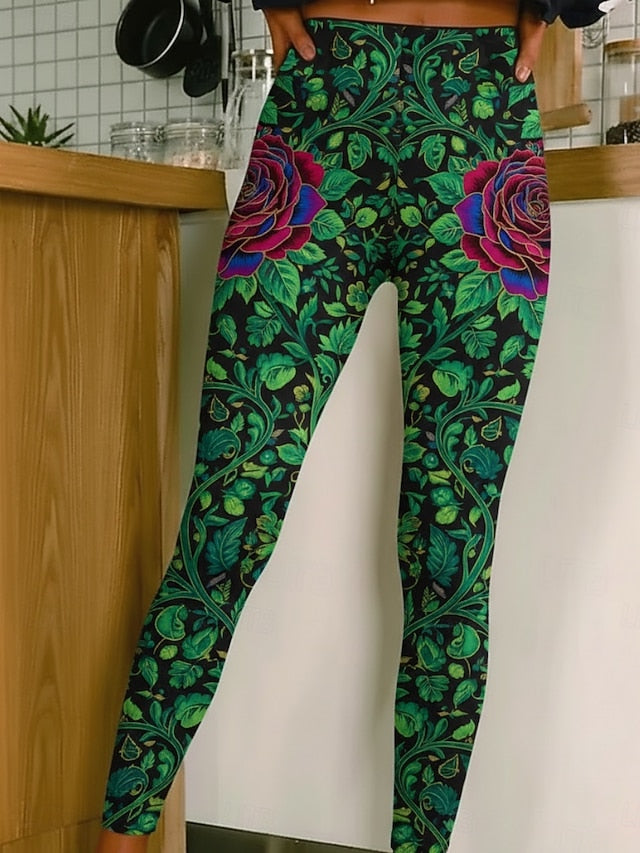 Women's Leggings Cozy Leggings Vacation Vintage Casual Full