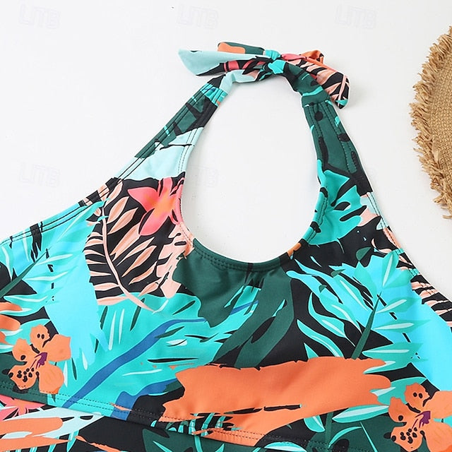 Women's Ruched Swimsuit Halter Bikini Top Swimwear Swimwear