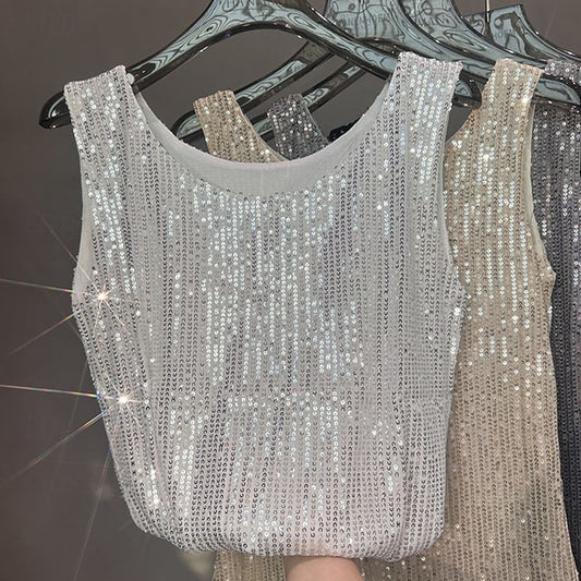 Women's Blouse Sequin Tops Camisole Tank Top Sequins