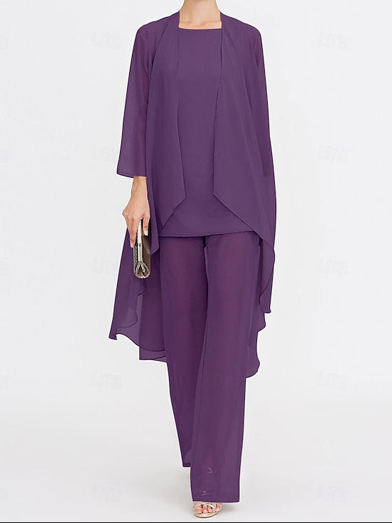 Wedding Mother 3 Piece Pantsuit the of Bride Beach