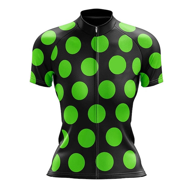Women's Cycling Jersey Geometric Dot Short Sleeve Bike