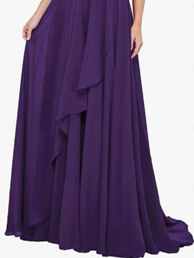 A-Line Off of Shoulder Dress the Elegant Simple Bride Mother