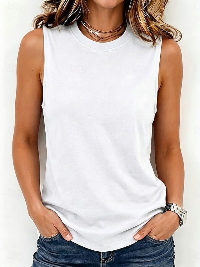 Women's 100% Cotton T Shirt Tee Top Plain Stylish Classic