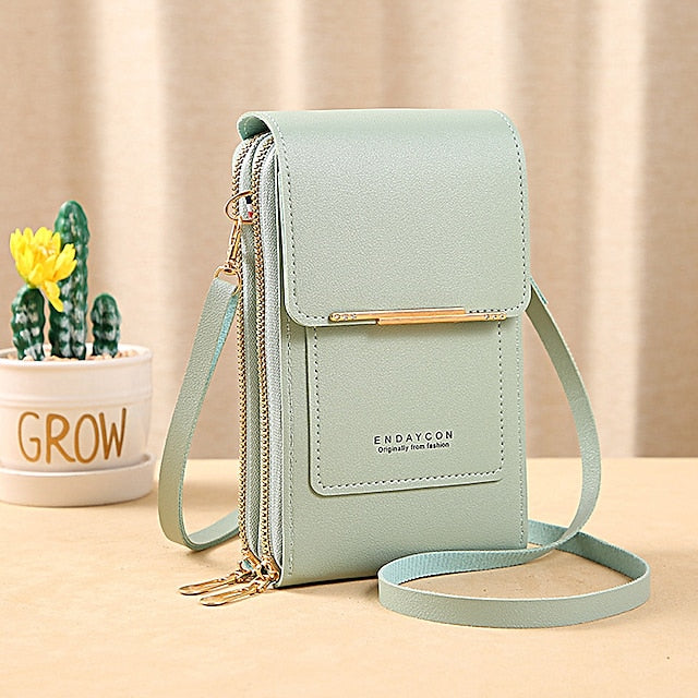 Sac à bandoulière pour téléphone portable, portefeuille pour femme, porte-monnaie