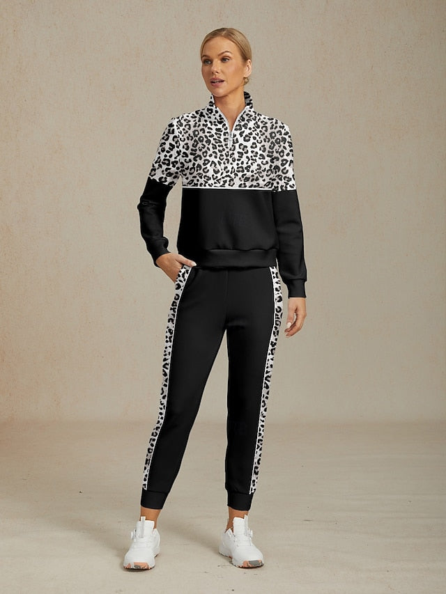 Women's Golf Pullover Sweatshirt Black Long Sleeve Top