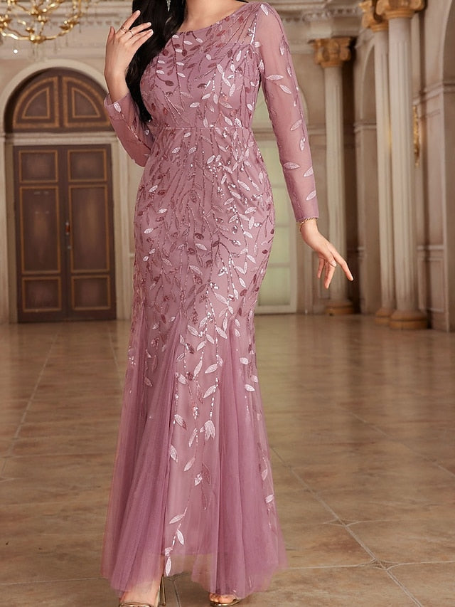 the Elegant Dress Neck Bride of Party Crew Floor Mother