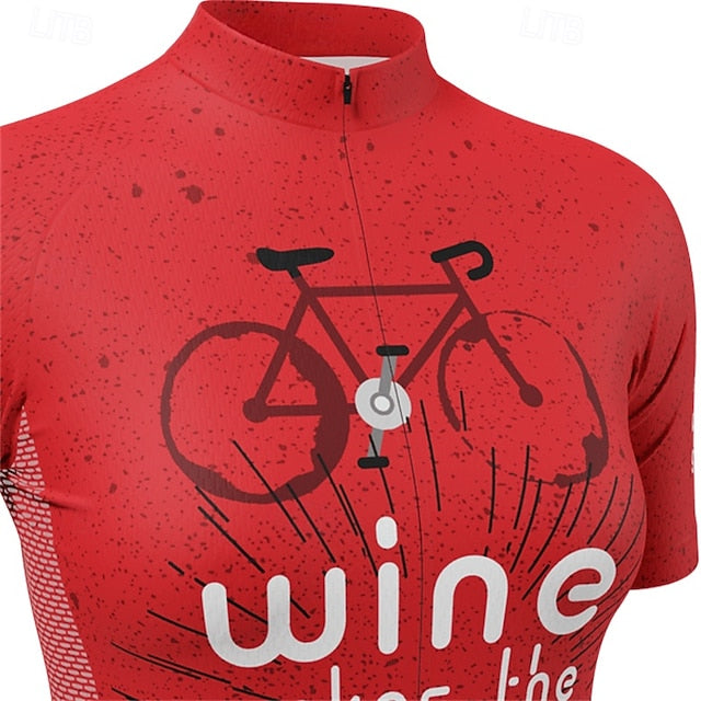 Women's Cycling Jersey Patterned Short Sleeve Bike Tee