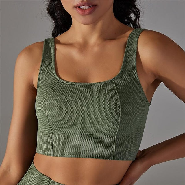 Women's Light Support Sports Bra Running Bra Open Back