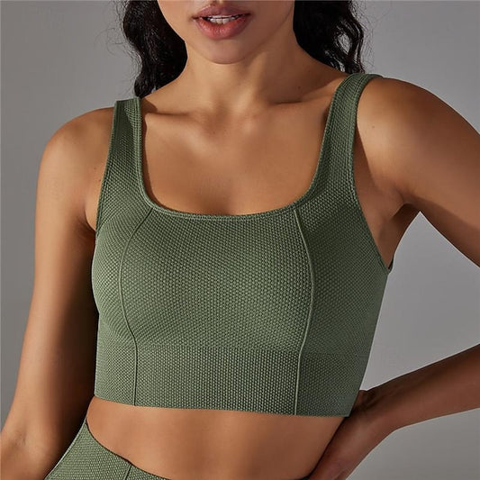 Women's Light Support Sports Bra Running Bra Open Back