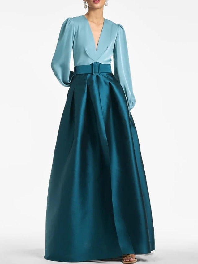 Evening Gown Formal High Guest Split A-Line Floor Dress Wedding