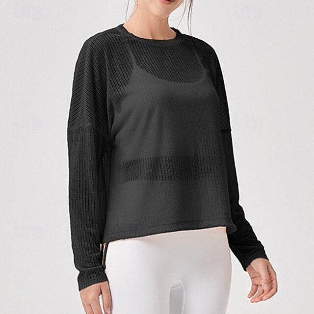 Women's Activewear Yoga Shirts Workout Tops Crew Neck