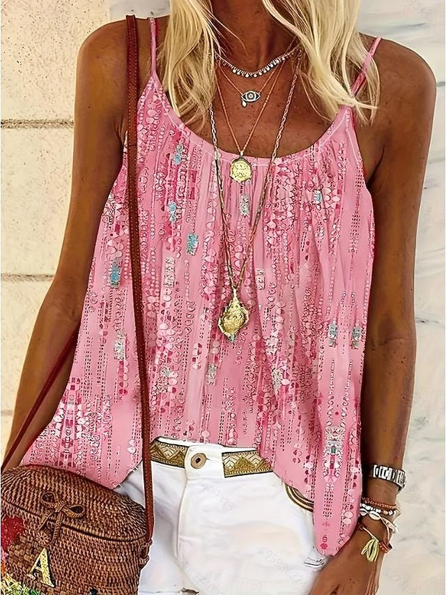 Women's Camisole Tank Top Tie Dye Bohemia Vintage Daily